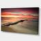 Designart - Wonderful Sunrise on Black Ocean - Beach Photo Canvas Print
